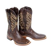 Lizard Brown Print Western Boots