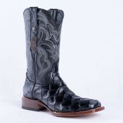Monster Fish Black Print Western Boots