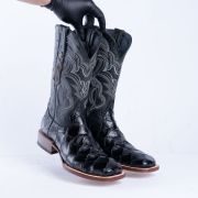 Monster Fish Black Print Western Boots