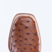 Ostrich Cognac Print Western Boots