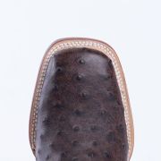 Ostrich Rustic Brown Print Western Boots