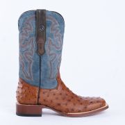 Ostrich Rustic Cognac Print Western Boots
