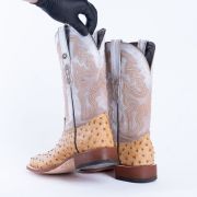Ostrich Rustic Orix Print Western Boots