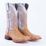 Ostrich Rustic Orix Print Western Boots