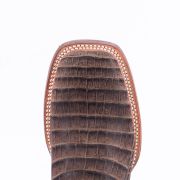 Print Caiman Belly MD Nicotine Cowboy Boots Rubber Sole