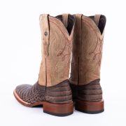 Print Caiman Belly MD Nicotine Cowboy Boots Rubber Sole