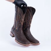 Print Croc Belly MD Nicotine Cowboy Boots