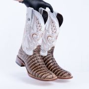 Print Croc Tail Orix & Black Cowboy Boots