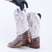 Print Croc Tail Orix & Black Cowboy Boots