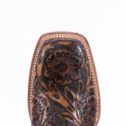 Print Hand Tooled Jungle Brown Cowboy Boots
