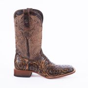 Print Hand Tooled Jungle Brown Cowboy Boots