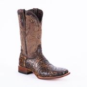 Print Hand Tooled Jungle Brown Cowboy Boots