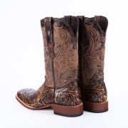 Print Hand Tooled Jungle Brown Cowboy Boots