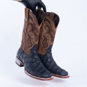 Print Monster Fish MD Black Cowboy Boots