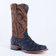 Print Monster Fish MD Black Cowboy Boots