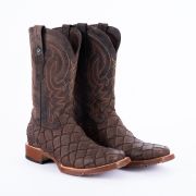 Print Monster Fish MD Nicotine Cowboy Boots Rubber Sole