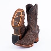Print Monster Fish MD Nicotine Cowboy Boots Rubber Sole