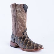 Print Monster Fish Orix & Black Cowboy Boots