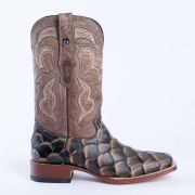 Print Monster Fish Orix & Black Cowboy Boots