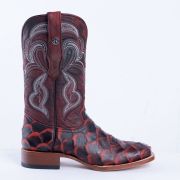 Print Monster Fish Red & Black Cowboy Boots