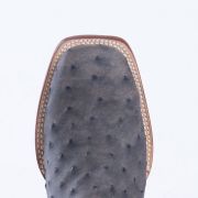 Print Ostrich Grey & Black Cowboy Boots
