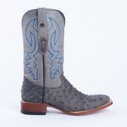 Print Ostrich Grey & Black Cowboy Boots