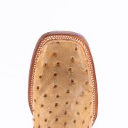 Print Ostrich MD Antique Cowboy Boots Rubber Sole