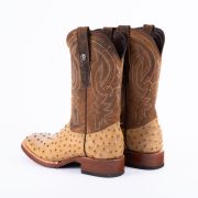 Print Ostrich MD Antique Cowboy Boots Rubber Sole