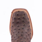 Print Ostrich MD Nicotine Cowboy Boots Rubber Sole