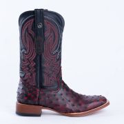 Print Ostrich Red & Black Cowboy Boots