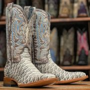 Python Natural Print Western Boots