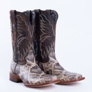 Rattle Snake Natural Print Western Boots