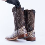 Rattle Snake Natural Print Western Boots