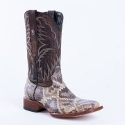 Rattle Snake Natural Print Western Boots