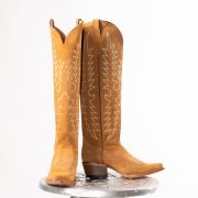 Camel Suede Tall Cowgirl Boots