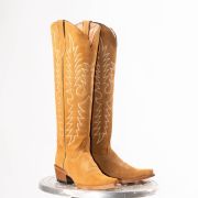Camel Suede Tall Cowgirl Boots