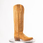 Camel Suede Tall Cowgirl Boots