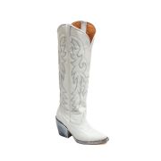 Cheyenne White Calf Fashion Heel Knee High Cowgirl Boots