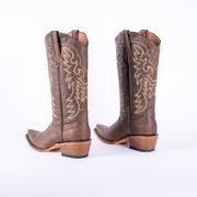 Classic Brown Calf Cowgirl Boots Snip toe