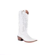Classic White Calf Cowgirl Boots Snip toe