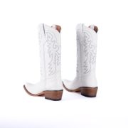 Classic White Calf Cowgirl Boots Snip toe