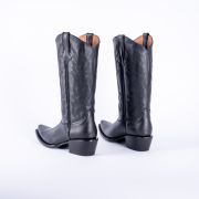 Dark Horse Classic Black Calf Cowgirl Boots Snip toe
