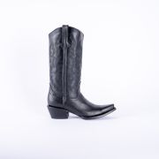 Dark Horse Classic Black Calf Cowgirl Boots Snip toe