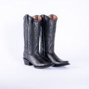 Dark Horse Classic Black Calf Cowgirl Boots Snip toe