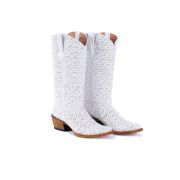 Dragon White & Silver Complete Cowgirl Boots