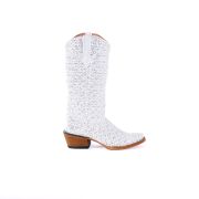 Dragon White & Silver Complete Cowgirl Boots