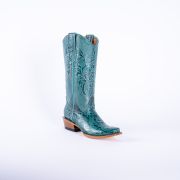 Handtooled Print Turquoise Cowgirl Boots