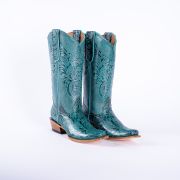 Handtooled Print Turquoise Cowgirl Boots
