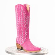 Hot Pink Suede Cowgirl Boots