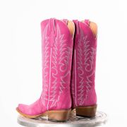 Hot Pink Suede Cowgirl Boots